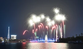 Pháo hoa rực sáng trên bầu trời đất Tổ