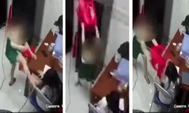 Công an vào cuộc vụ mẹ đạp, đập ghế lên đầu con gái 