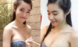 Elly Trần vào bếp vẫn tranh thủ khoe ngực