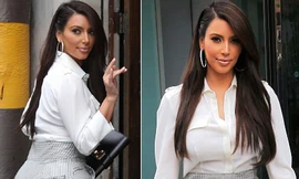 Xem cô Kim khoe vòng 3 khủng trên phố