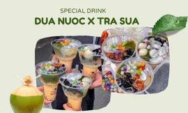 Hạ nhiệt cấp tốc mùa Hè: Giải khát "2 tầng" với trên dừa nước, dưới trà sữa trân châu