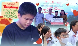 Cùng Tiền Phong nâng bước em tới trường: Xúc động chuyện bạn nhỏ mất cha ở Làng Nủ