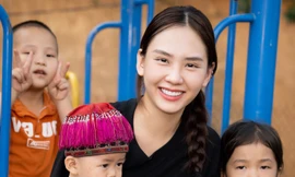 Hoa hậu Mai Phương tích cực đến các điểm trường khó khăn thực hiện chuỗi dự án nhân ái