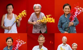 Cứ độ Tết đến, nhiếp ảnh gia 9X lại chụp bộ ảnh ý nghĩa dành tặng cho các cụ già và những bạn nhỏ