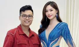 'Mỹ nhân' từng đóng chung phim với Xa Thi Mạn 'xin vía' Hoa hậu từ nhà thiết kế Nguyễn Minh Tuấn