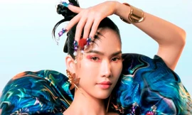 Khác xa với hình ảnh thường thấy, 'Á hậu học giỏi' gây bất ngờ khi 'lột xác' với hình tượng ma mị