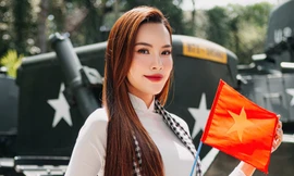 Hoa hậu Lê Hoàng Phương hóa thân thành 'nàng thơ tháng Tư', hưởng ứng chào mừng Đại lễ 30/4