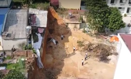 Hiện trường vụ tai nạn. Ảnh: N.L