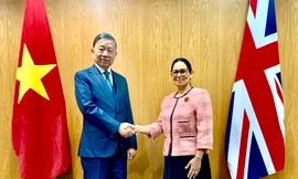 Đại tướng Tô Lâm Bộ trưởng Bộ Công an và bà Priti Patel, Bộ trưởng Bộ Nội vụ (Anh).