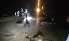 Hiện trường vụ tai nạn.