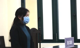 Nông Thị Cơ tại toà. Ảnh: N.K