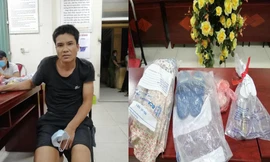 Tâm tại cơ quan công an. Ảnh: N.L