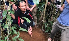 Triệu Vạn Phúc tại hiện trường. Ảnh: N.B