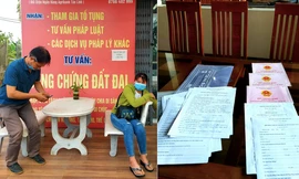 Cảnh mua bán, nhà đất tại Ba Vì khá nhộn nhịp. Ảnh: Đ.H