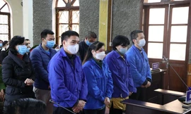 Các bị cáo tại toà. Ảnh: N.L