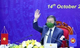 Đại tướng Tô Lâm, Bộ trưởng Bộ Công an, Trưởng đoàn của Việt Nam tham dự Hội nghị AMMD 7. Ảnh: N.B