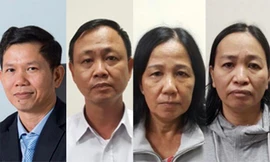 Các bị can trong vụ án. Ảnh: C.A