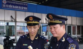 Lực lượng hải quan TPHCM kiểm tra hàng hóa nhập khẩu ảnh: Hữu Huy