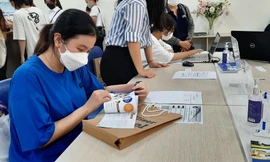 Sinh viên đăng ký ở tại ký túc xá Trường ĐH Ngoại ngữ, ĐH Quốc gia Hà Nội Ảnh: VNU 