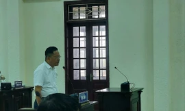 Bị cáo Phan Bùi Bảo Thi tại phiên tòa hôm qua