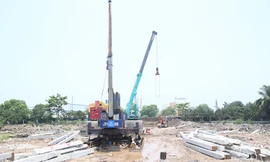 Vị trí thi công móng cọc số 299 địa bàn tỉnh Hưng Yên