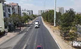 Đường Đồng Văn Cống được mở rộng Ảnh: HH