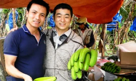 Đối tác Nhật Bản đến tận xã K’Nàng thẩm định chất lượng chuối Laba 