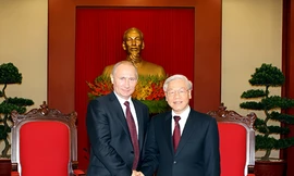 Tổng Bí thư Nguyễn Phú Trọng gặp Tổng thống Nga Vladimir Putin tại Hà Nội tháng 11/2013Ảnh: TTXVN