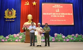Cà Mau: Công bố quyết định của Bộ trưởng Bộ Công an về công tác cán bộ 