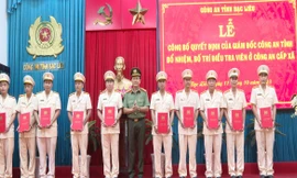 Công an Bạc Liêu công bố Quyết định bổ nhiệm Điều tra viên cấp xã