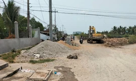 Bạc Liêu: Tuyến đường thi công ‘ì ạch’ hơn 3 năm chưa xong, 2 lần xử phạt nhà thầu 