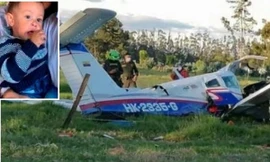 Một em bé là người duy nhất sống sót trong vụ máy bay rơi, do được mẹ ôm trong tay che chở