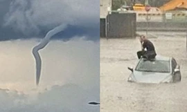 Bão lớn dường như đang ở khắp nơi: “Mây xoắn thừng” ở Úc, cảnh báo cực nguy hiểm ở Anh