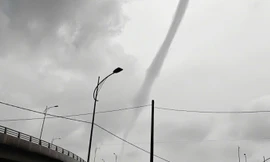 Xuất hiện vòi rồng hiếm gặp tại Bắc Ninh