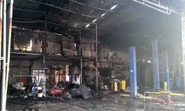 Hiện trường vụ cháy.