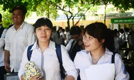 Thí sinh dự thi tốt nghiệp năm 2014. Ảnh Đỗ Hợp