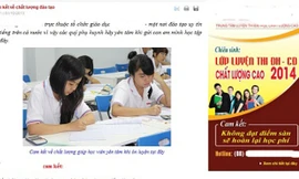 Một trung tâm luyện thi quảng cáo “cam kết không đạt điểm sàn hoàn lại học phí”.