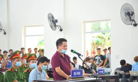 Bị cáo Thiện tại phiên tòa