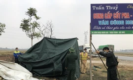 Cơ quan chức năng tỉnh Bắc Ninh dựng chốt kiểm soát dịch