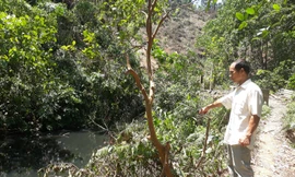 Ao nước nơi Hoàng Ngọc Đông chết rùng rợn với dây xích nối với khối bê tông quấn vào cổ.