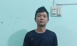 Đối tượng Cường tại cơ quan Công an