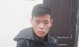 Đối tượng Huy tại cơ quan điều tra