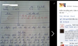 Bài kiểm tra tiếng Anh 0 điểm và lời phê ‘bá đạo’