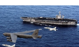 Tàu sân bay Mỹ 'dằn mặt' 3 hạm đội TQ trên Biển Đông
