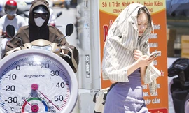 Hà Nội vào đỉnh điểm nắng nóng, mặt đường hơn 50 độ C