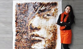 Chân dung Jay Chou từ những vết ố cà phê