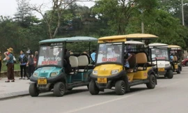 Xe điện phớt quy định, rầm rộ chở khách du lịch Thanh Hóa