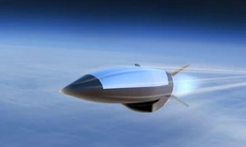 Mô phỏng khái niệm tên lửa hành trình siêu thanh. Ảnh: Raytheon.