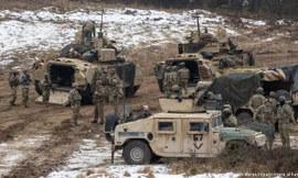 Lính Mỹ tham gia tập trận Allied Spirit 2022 tại Đức. Ảnh: DW.