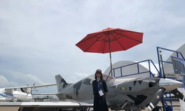 Máy bay huấn luyện (cả quân sự và dân sự) Gabriel BK 160 sản xuất tại Italy, đã được nhiều nước sử dụng. Ảnh: Gia Bảo. 